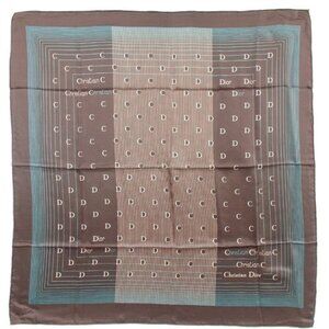 Authentic Christian Dior logo scarf silk[Used]